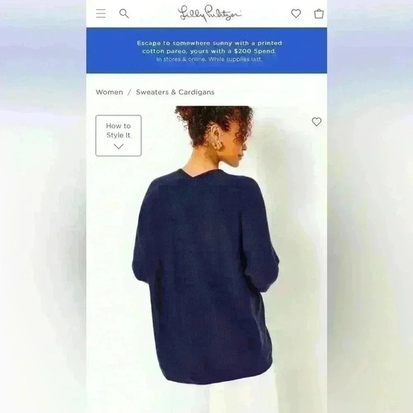 NWT Lilly Pulitzer Sevie Sweater Ruby Red size Medium item# 2Q - Picture 11 of 12